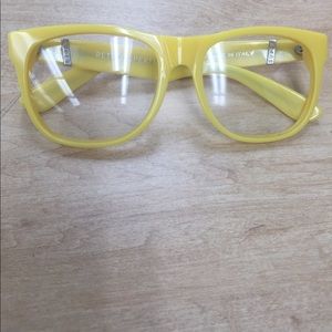 Retrosuperfutute yellow frame glasses
